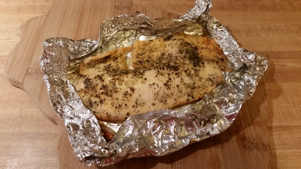 basil dill baked crappie 